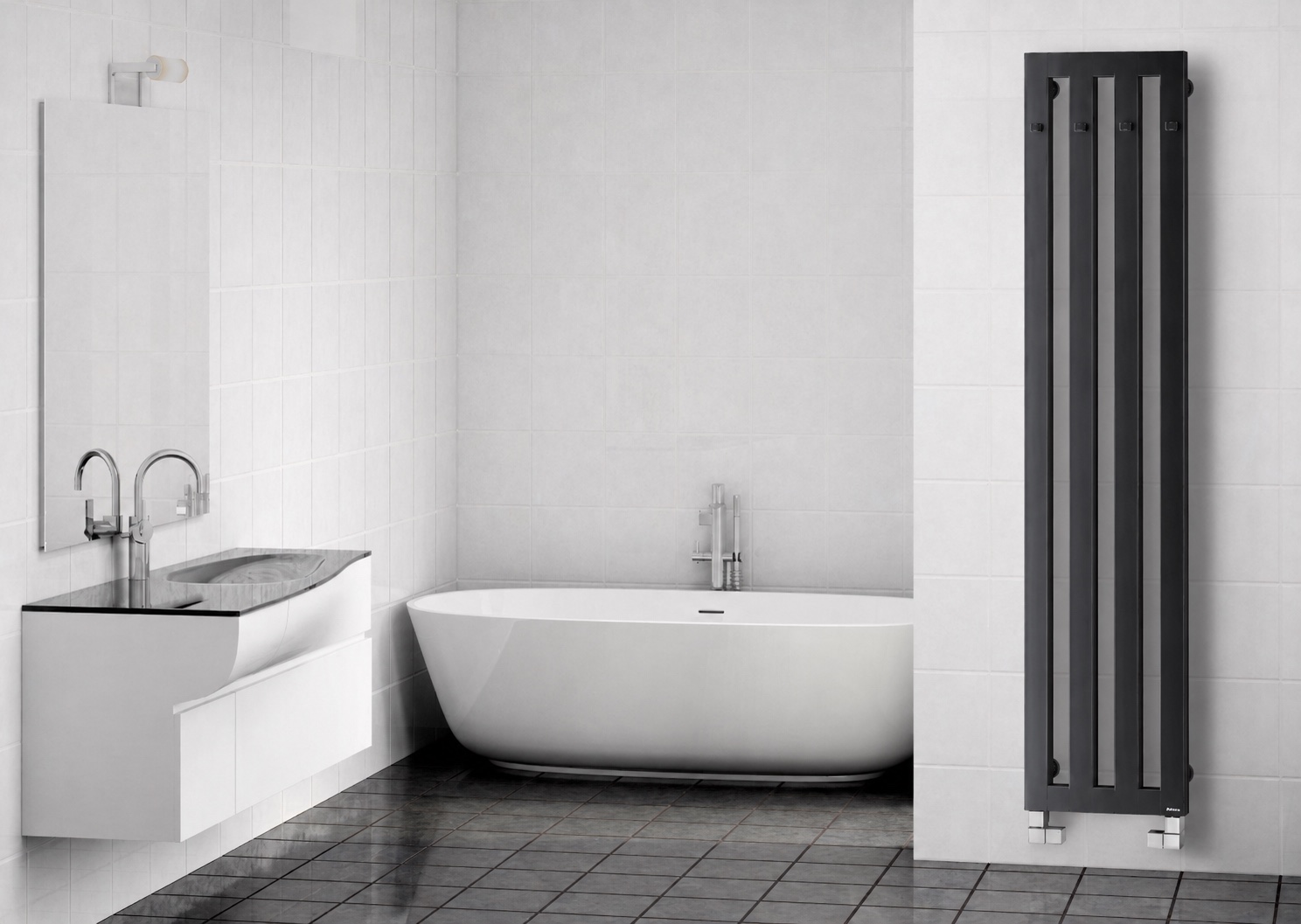 Radiator Darius with hooks - anthracite
